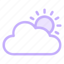 cloud, cloudy, sun, weathericon