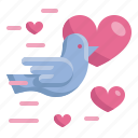 bird, dove, heart, love, married, valentines, wedding