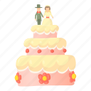 cake, cartoon, celebrate, celebration, dessert, wedding cake