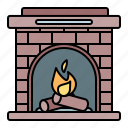 fire, fireplace, winter, warm