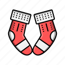 gift, socks, xmas icon, winter, snow, holiday