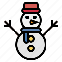 christmas, man, snow, snowman, winter