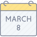 march, womens day, calendar, event