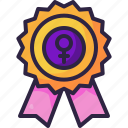 appreciation, feminism, gender, badge, award, woman