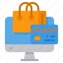 shopping, online, payment, computer, credit, card