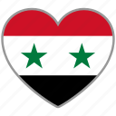 flag heart, syria, country, flag, nation, love