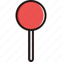 pin, red, location, map, point