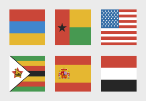 Square World Flags