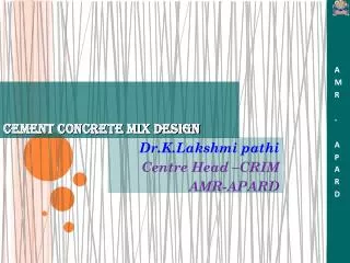 CEMENT CONCRETE MIX DESIGN