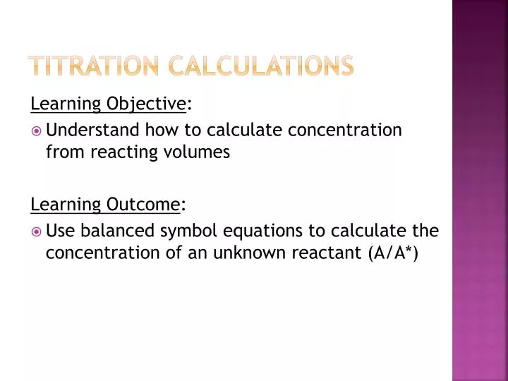 titration calculations