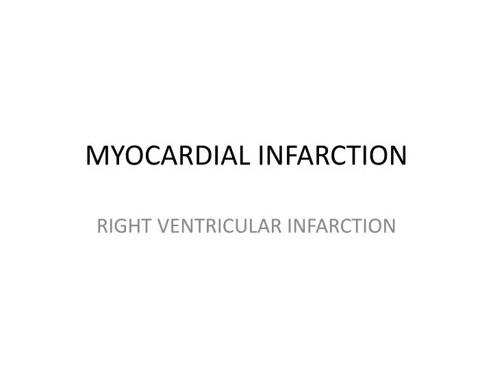 myocardial infarction