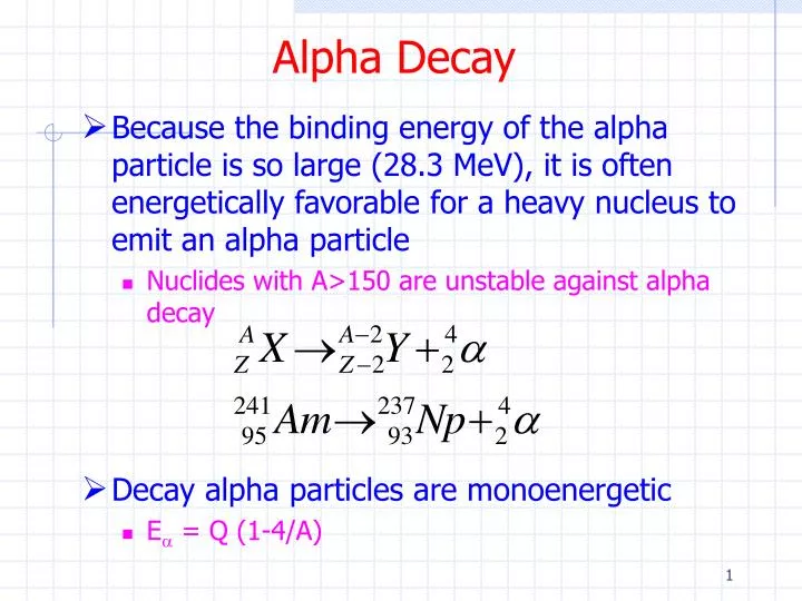 alpha decay