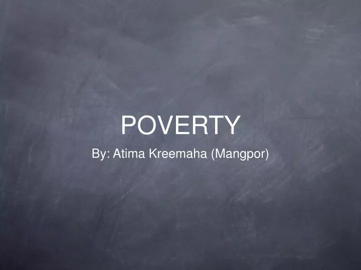 poverty