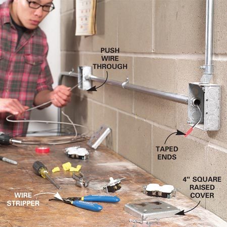 How to Install Surface Mounted Wiring and Conduit | The Family Handyman