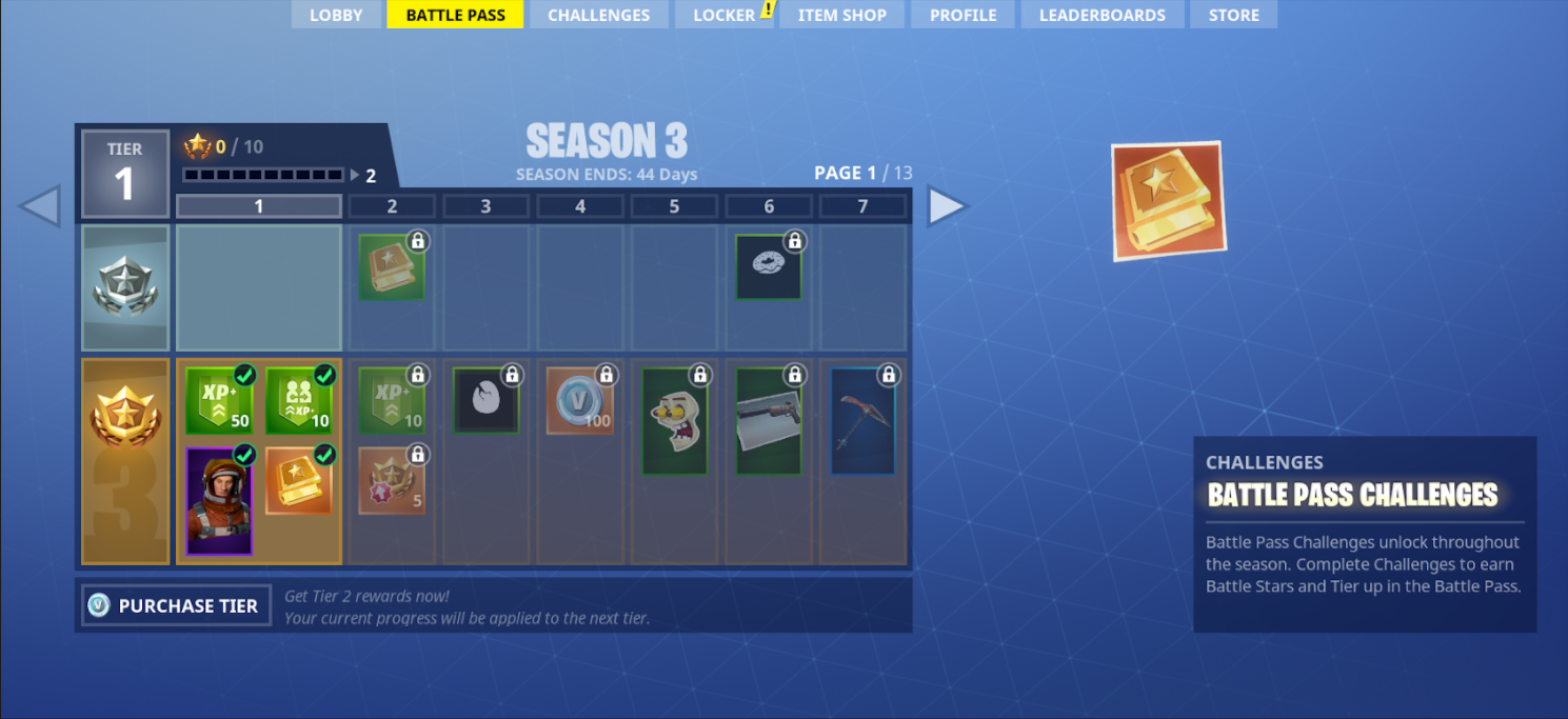 Fortnite Season 3 Battle Pass