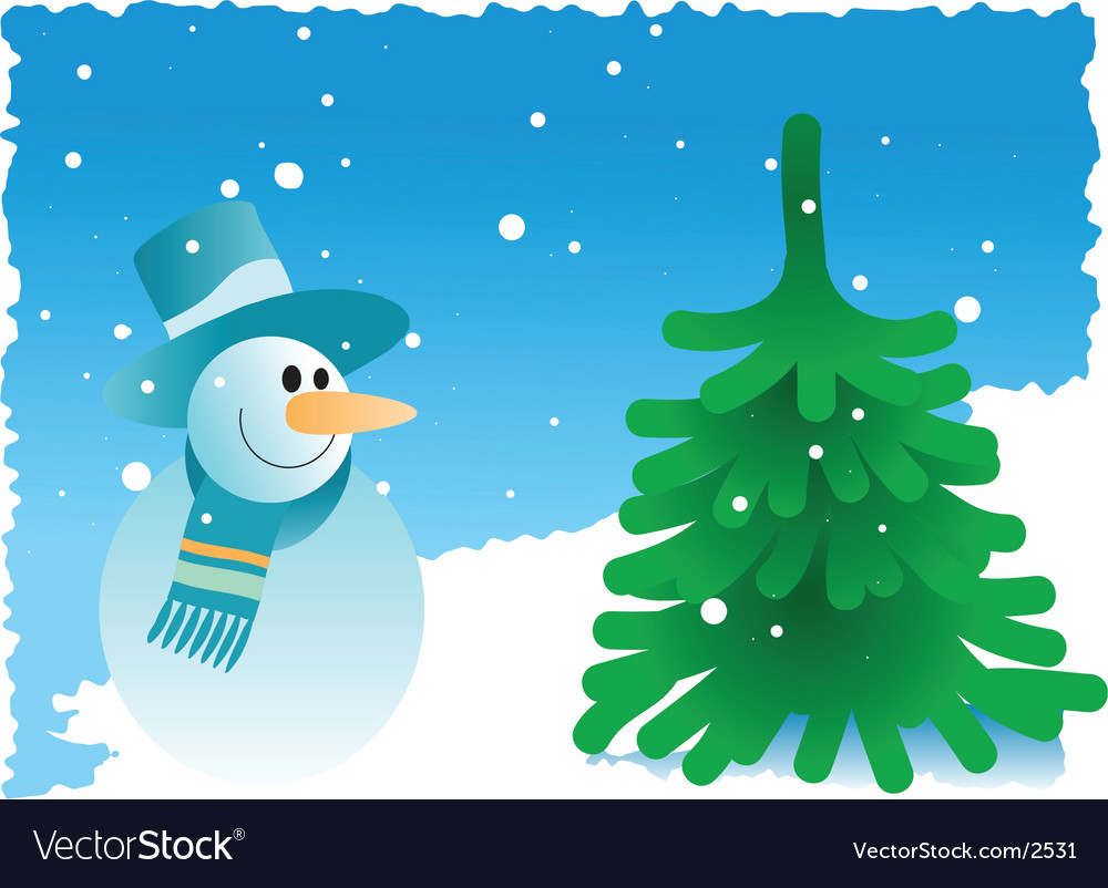 Snowman Royalty Free Vector Image - VectorStock