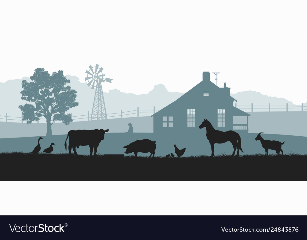 Aprender sobre 92+ imagem farm silhouette vector - br.thptnganamst.edu.vn