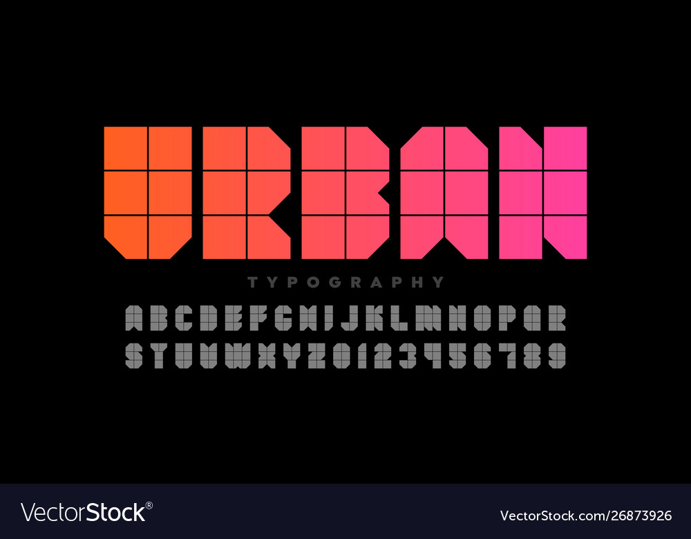 Urban style font design alphabet letters Vector Image