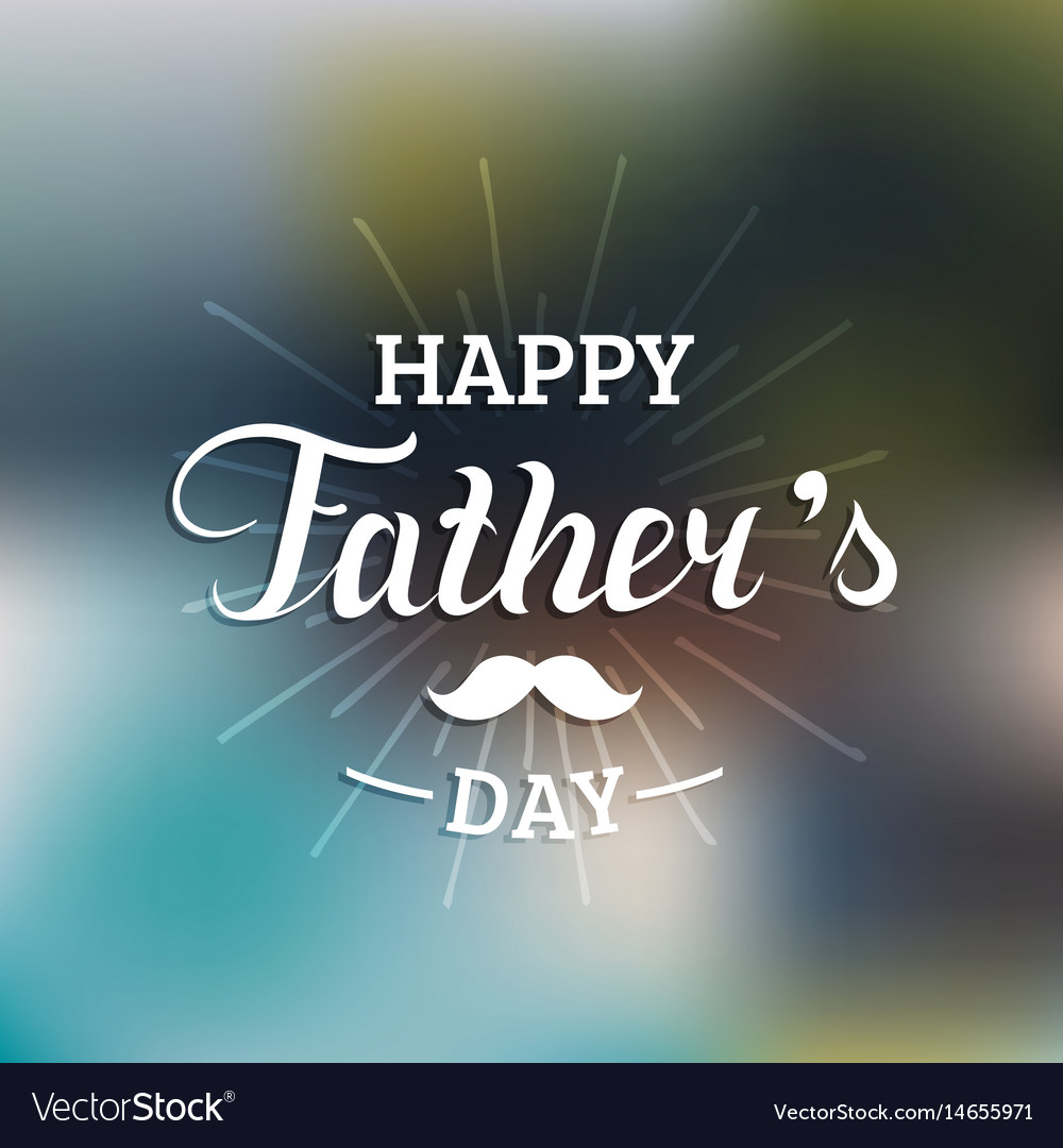 Happy fathers day calligraphy for greeting Vector Image