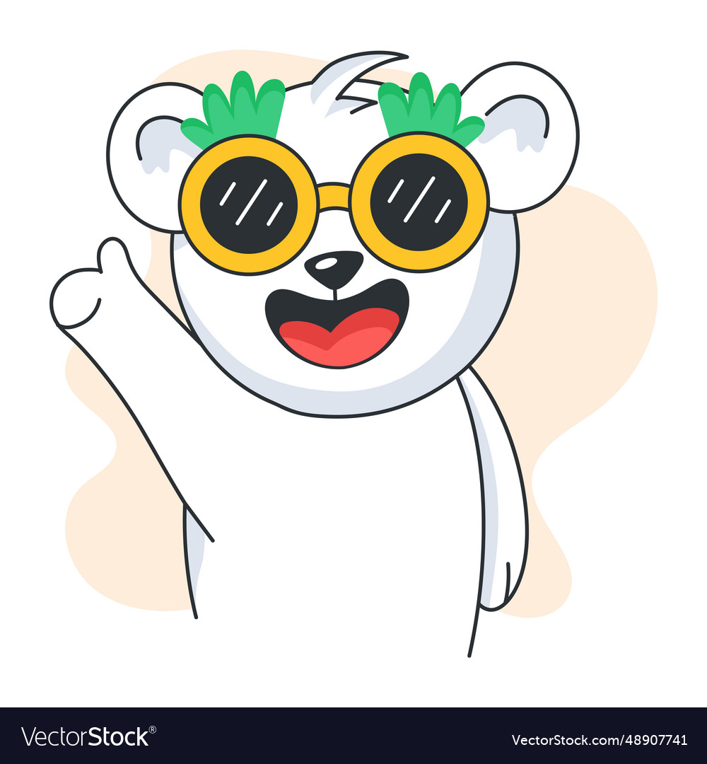 Bear glasses Royalty Free Vector Image - VectorStock