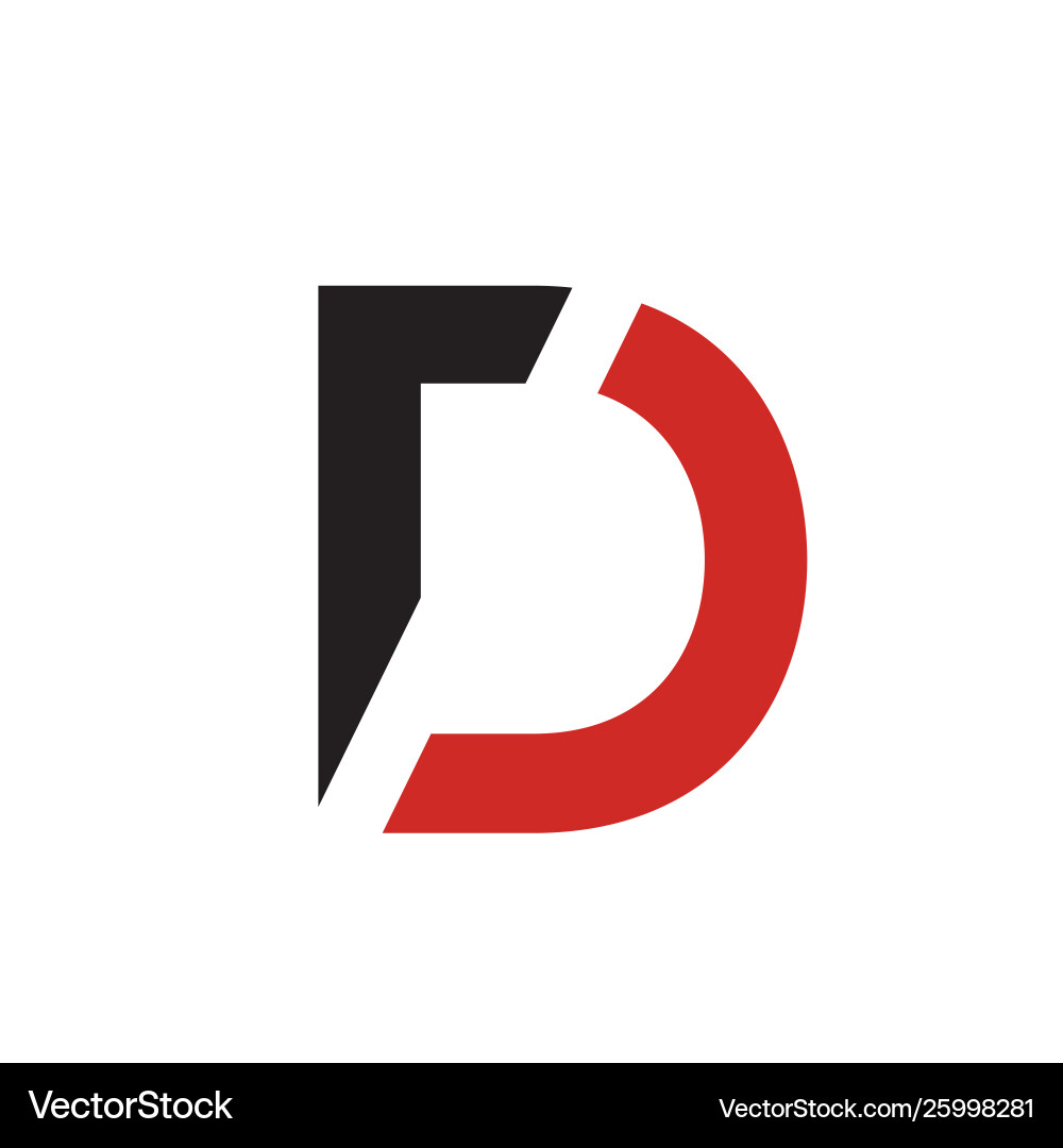 D letter logo architecture emblem Royalty Free Vector Image