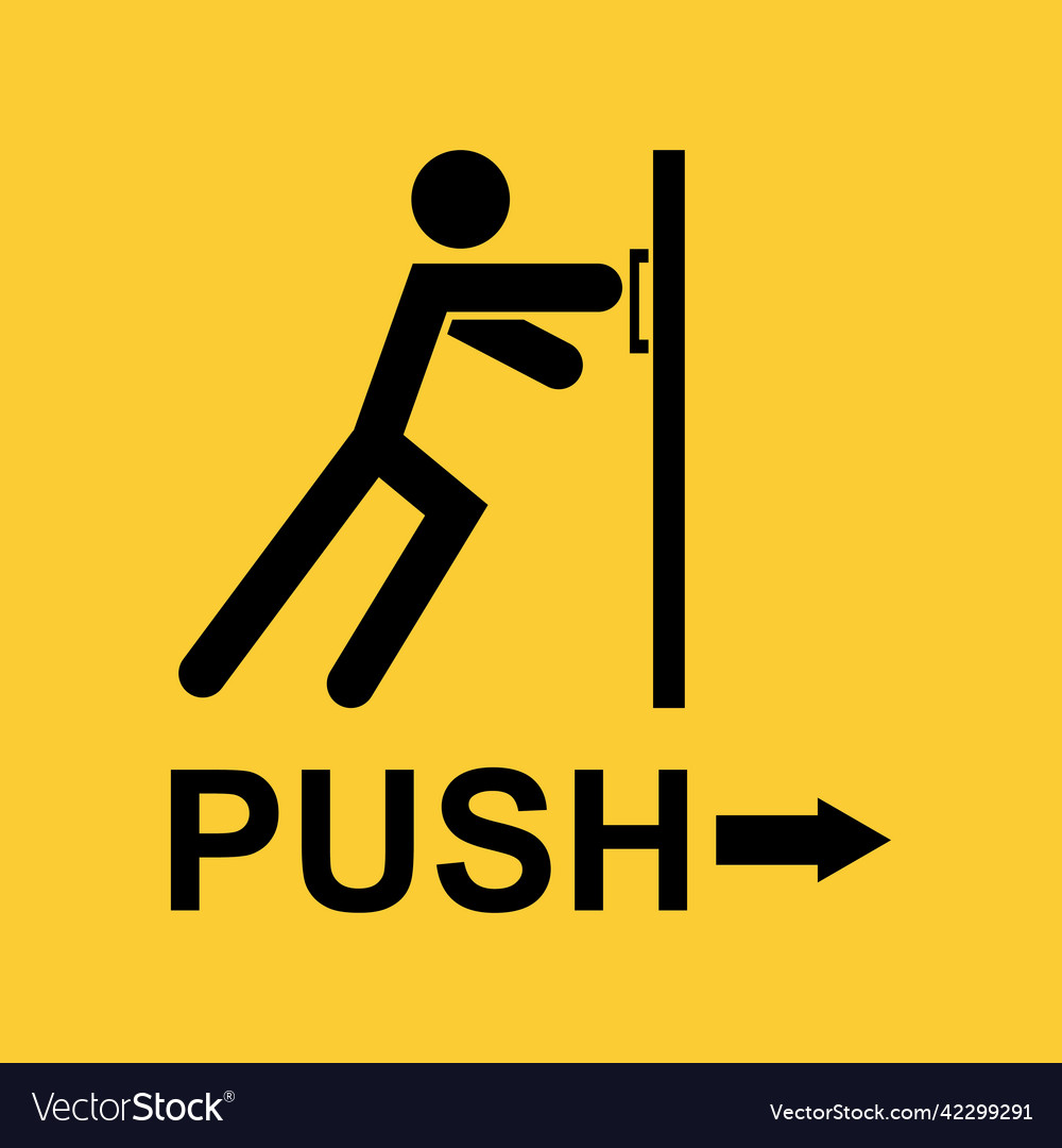 Push and pull door icon Royalty Free Vector Image