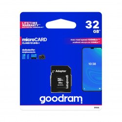 Memory card Goodram micro SD / SDHC 32 GB UHS-I class 10 with adapter