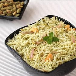 Pudina Rice (Mint Pulao)