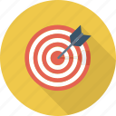 arrow, goal, target icon, aim, bullseye, center shoot