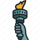 torch, olympic, games, flame, fire, nature