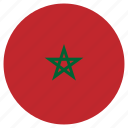 circle, country, flag, morocco