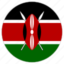 circle, country, flag, kenya