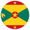 circle, country, flag, grenada