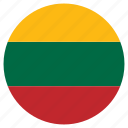 circle, country, flag, lithuania