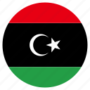 circle, country, flag, libya