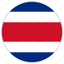 circle, costa rica, country, flag