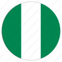 circle, country, flag, nigeria