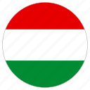 circle, country, flag, hungary