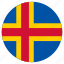 aland, circle, country, flag, world 