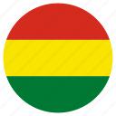 bolivia, circle, country, flag, world