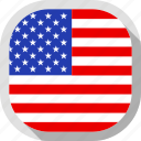 circle, country, flag, usa, rounded, square