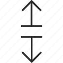 arrow, height, measure, size