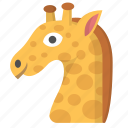 giraffe, africa, animal, emoji, safari, wildlife, zoo