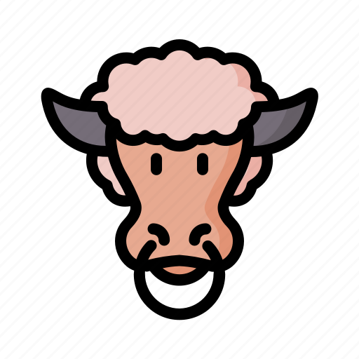 Yak, animal, face, avatar, nature icon - Download on Iconfinder