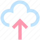 cloud, cloudy, data, storage, up arrow, upload, weather