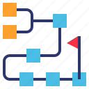 flowchart, goal, planning, process, timeline, workflow