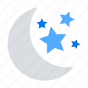 moon, night, star, weather