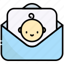 letter, mail, email, message, boy, baby boy, newborn