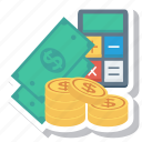 calculator, cash, currency, dollar, finance, money