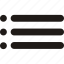 bullet, list, menu, options icon